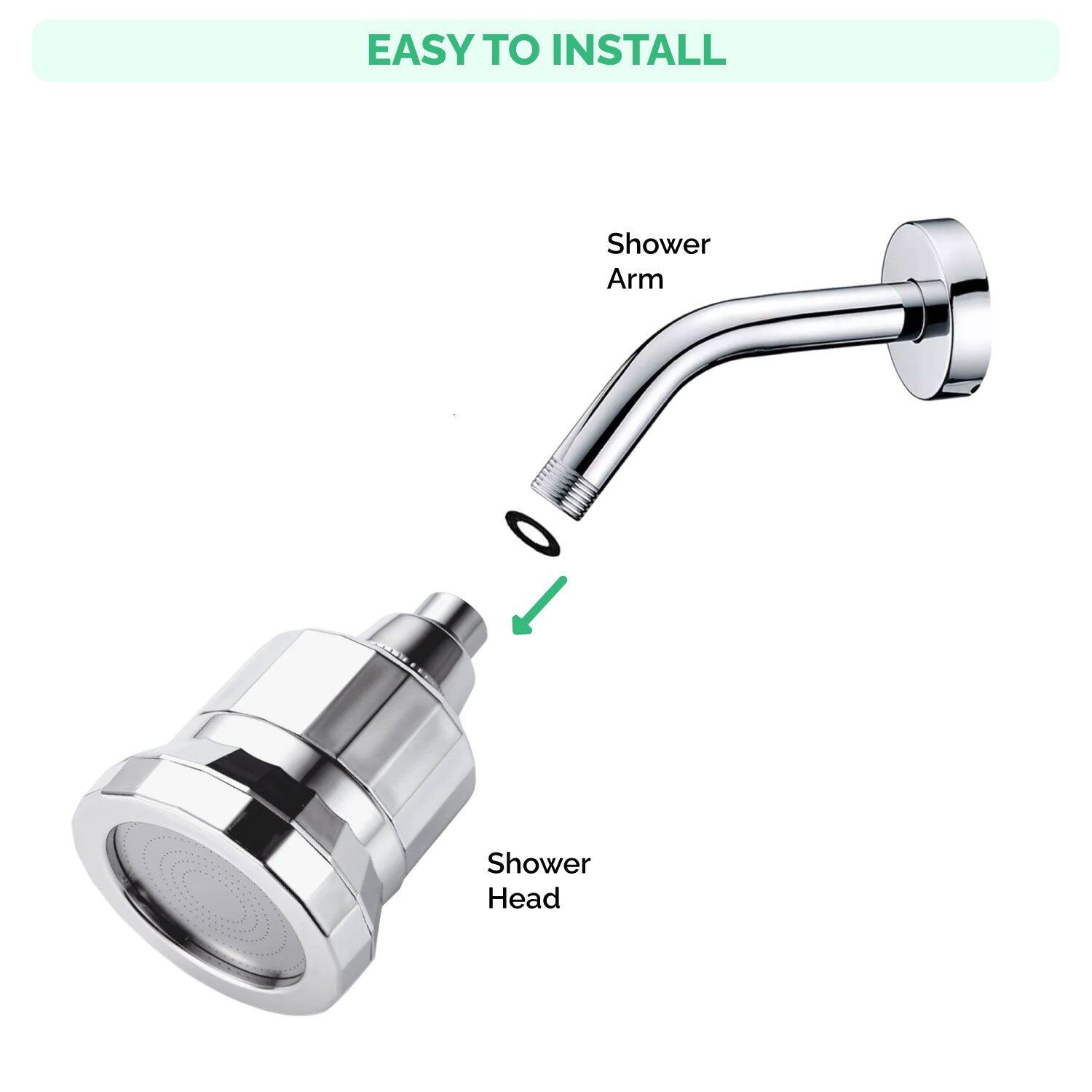 Filtração de 15 estágios Ecolux Wall Shower Head