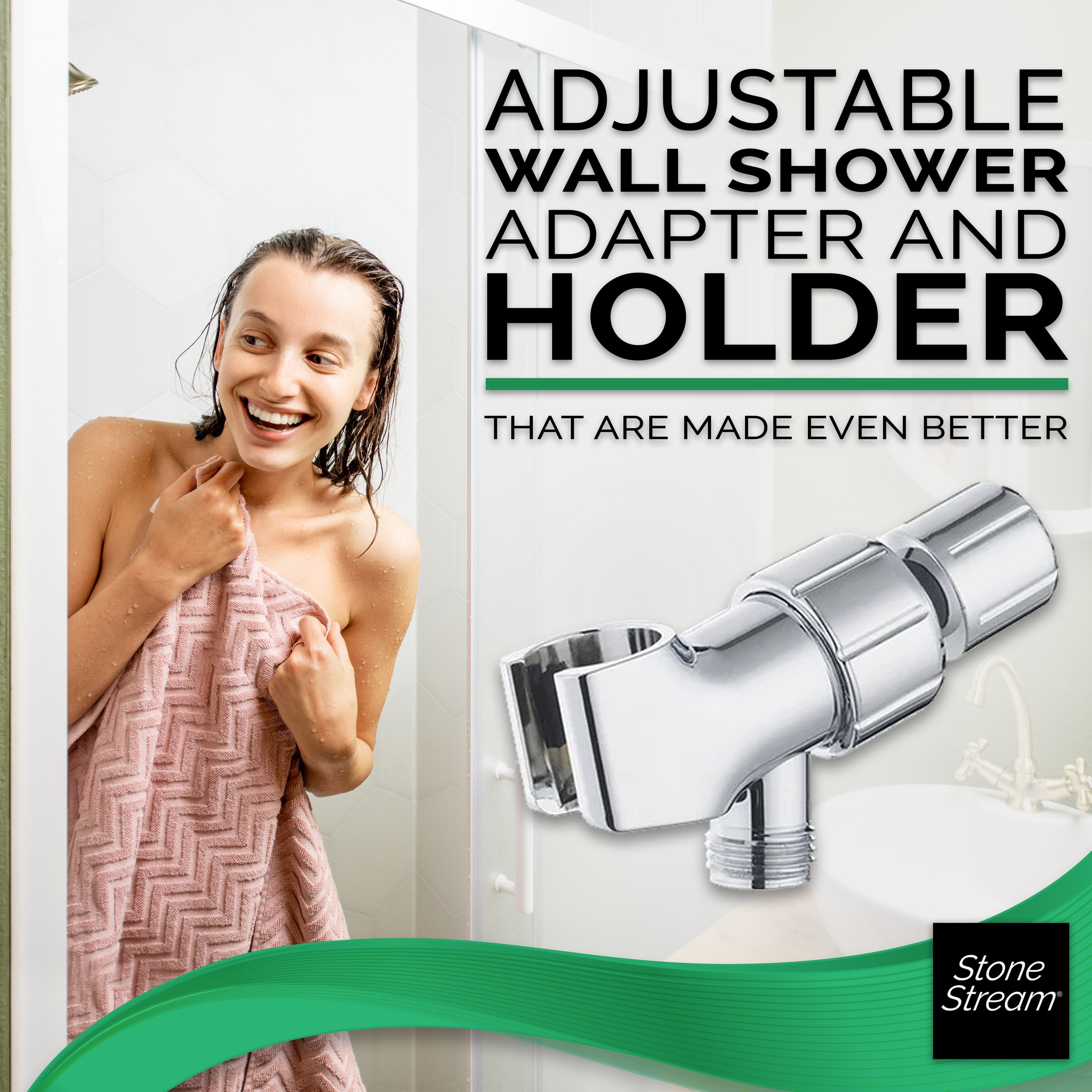 Adaptador de chuveiro para chuveiros de mão - Cromado
