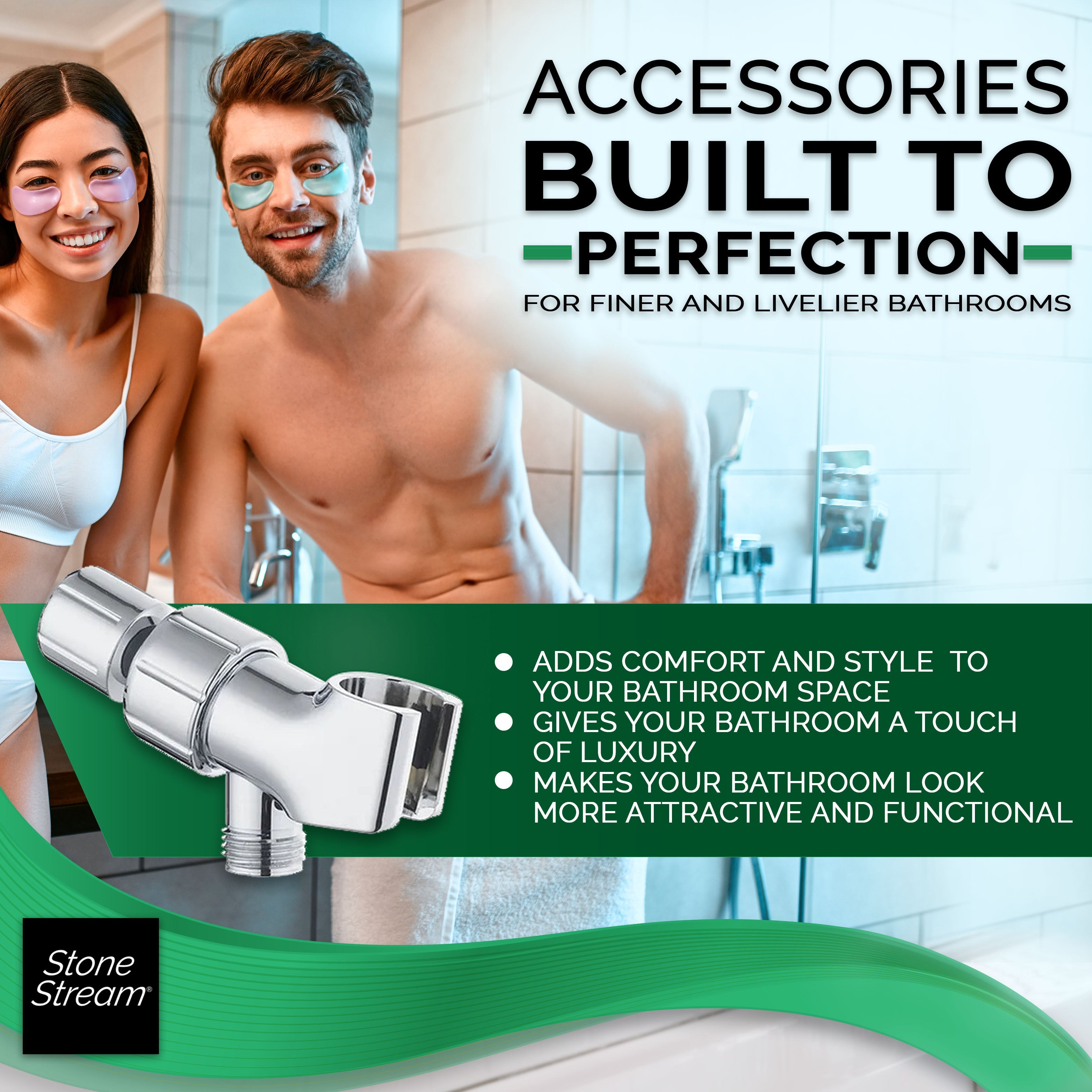 Adaptador de chuveiro para chuveiros de mão - Cromado