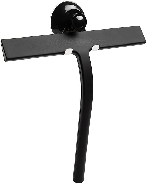 Rodo limpador de tela de chuveiro - preto fosco