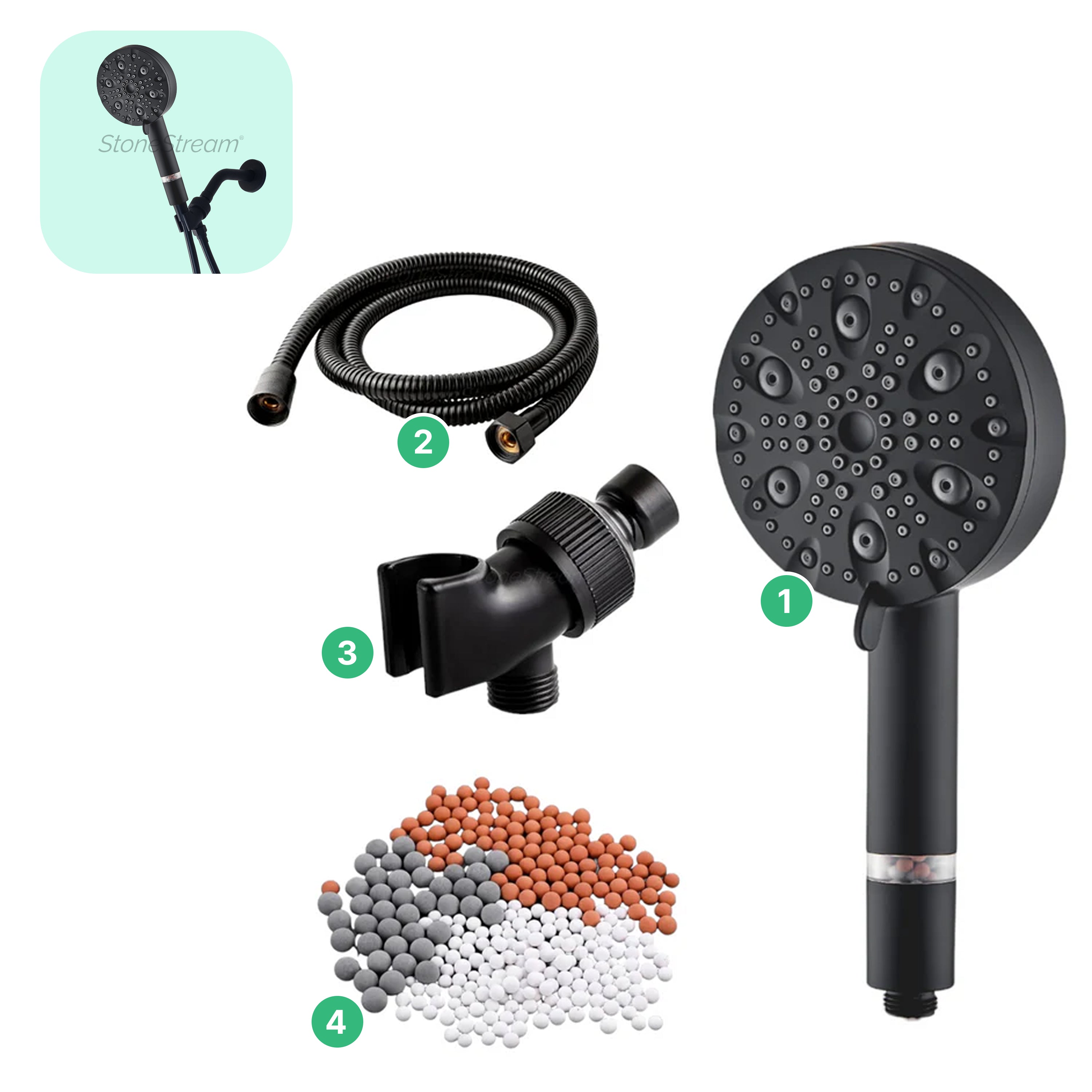 ECOLUX 9 Modo Black Stainless Chuve