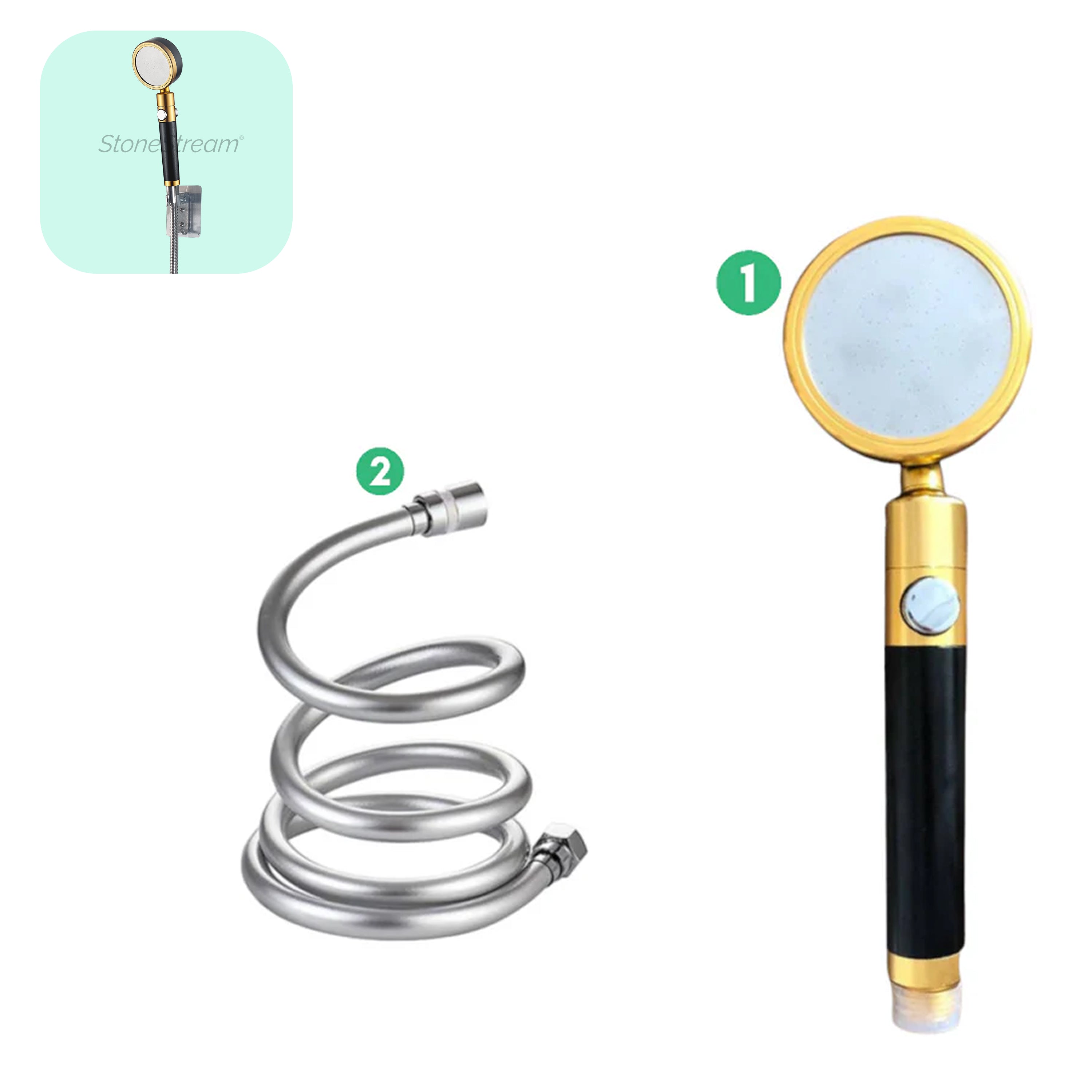 Cabeça de chuveiro metálica Ecolux