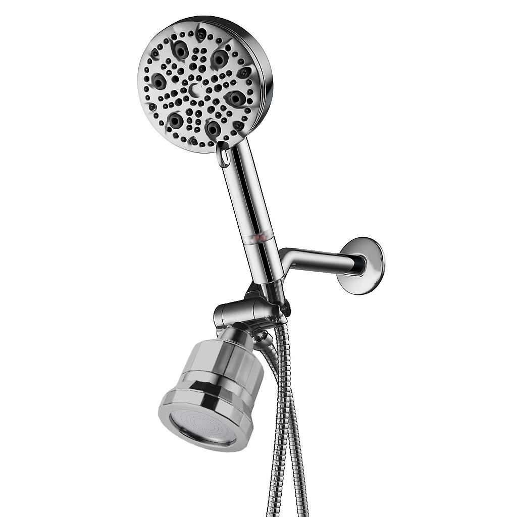 9-Mode Luxury Handheld & Wall Combo Shower Head with Filtration Kit