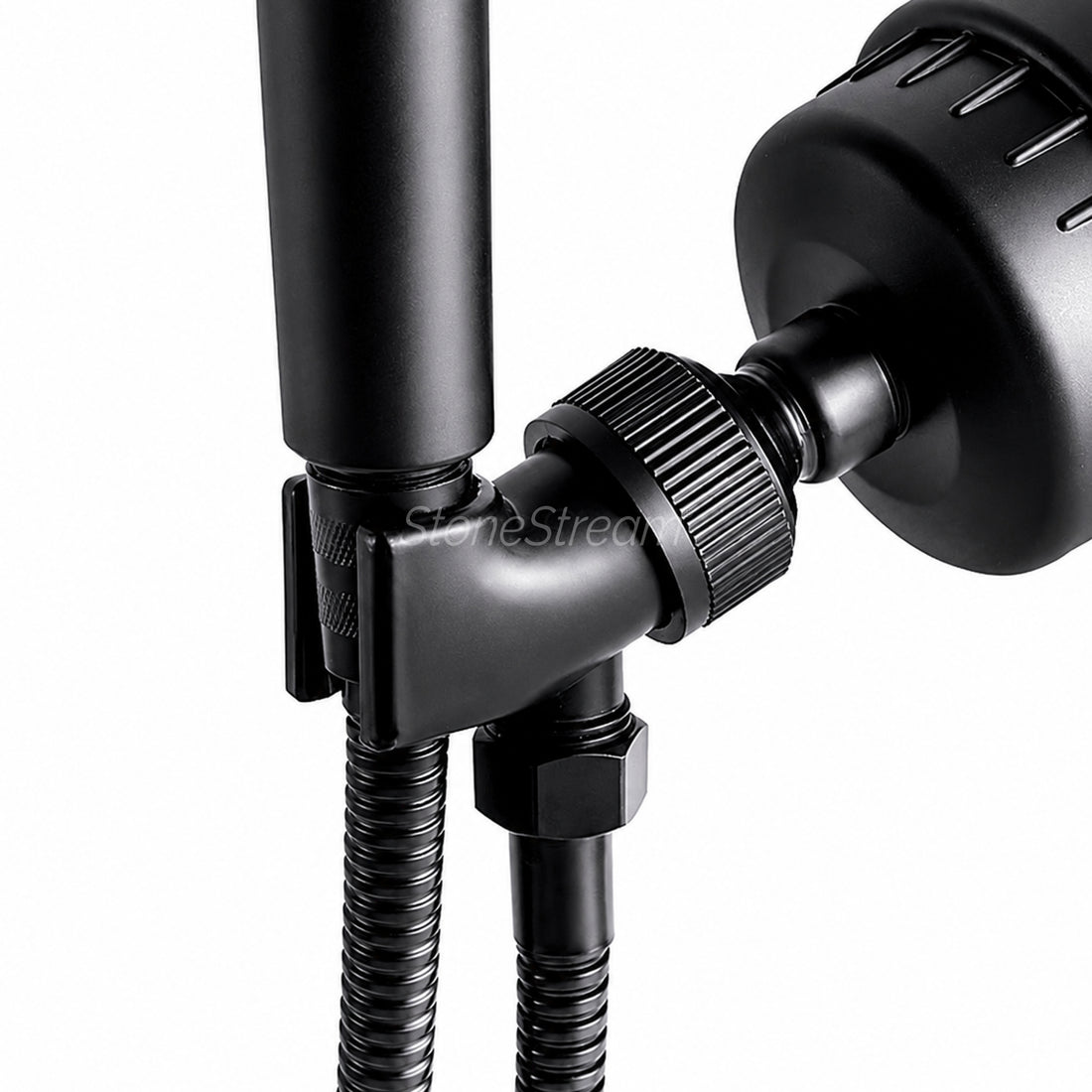 Adaptador de chuveiro para chuveiro de mão - Preto