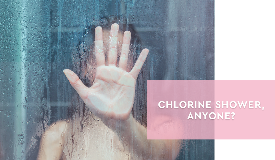 Chlorine in shower water guide showing filtration methods and health effects