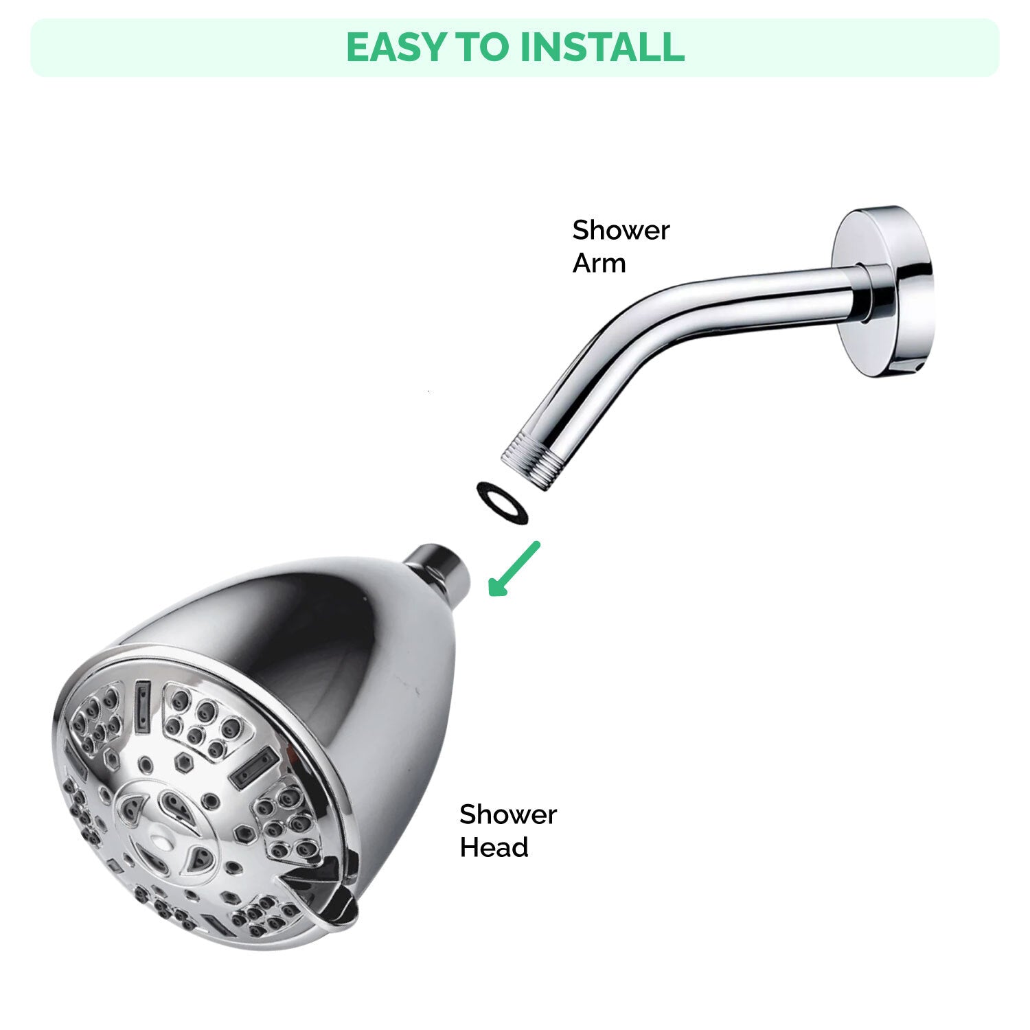 Filtração de 20 estágios Multi-moda Ecolux Wall Shower Head