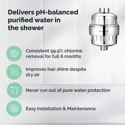 Filtro de chuveiro de água dura