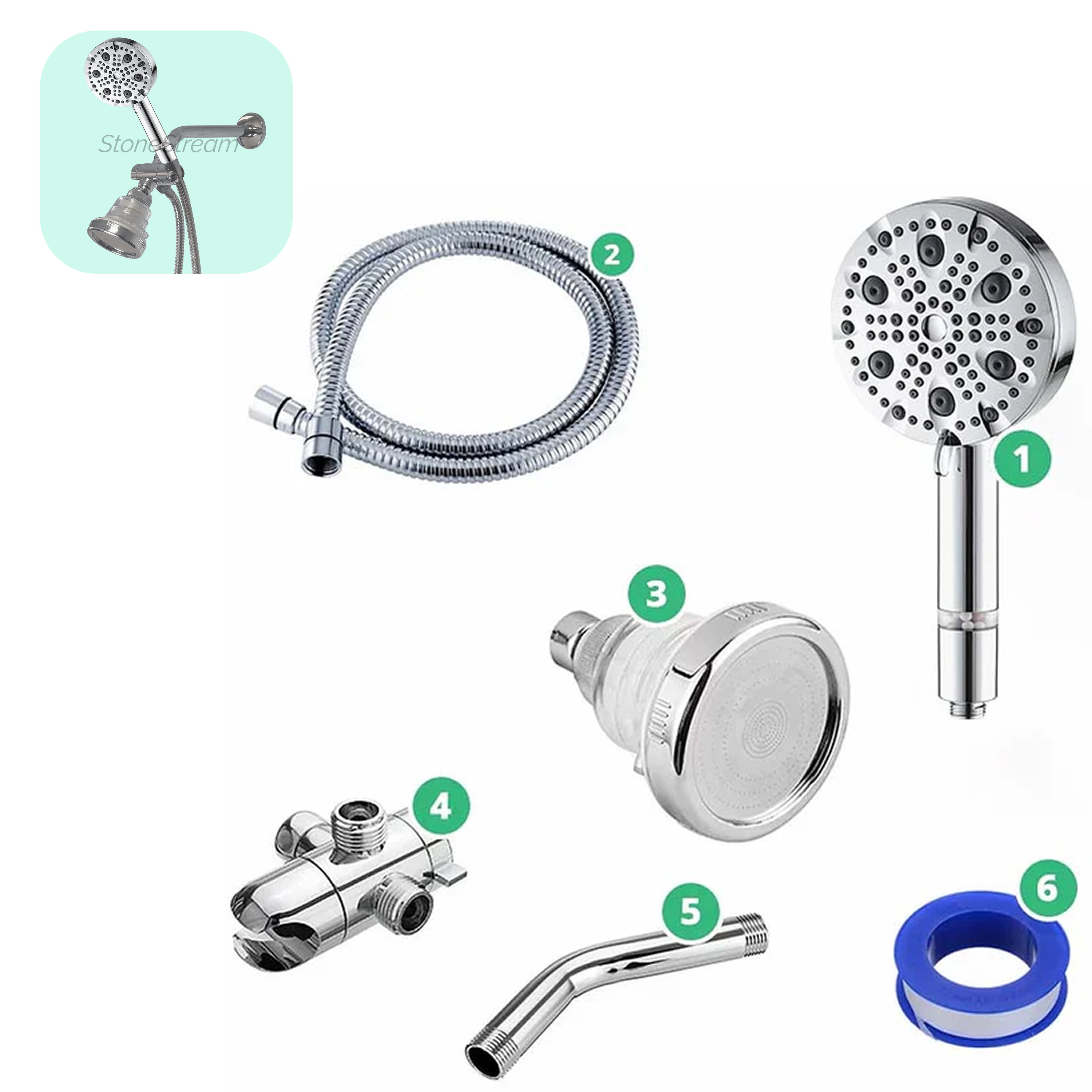 9 modos de luxo de luxo e parede de parede com o kit de filtração com o kit de filtragem