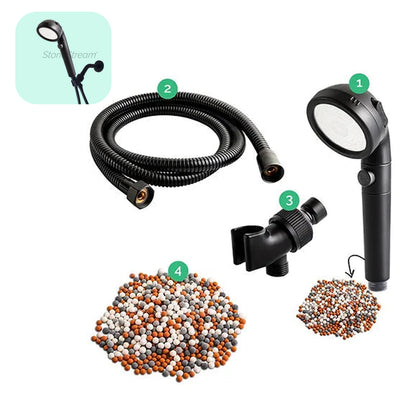Cabeça de chuveiro de ecopower preto