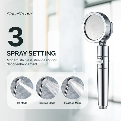 Cabeça de chuveiro metálica Ecolux