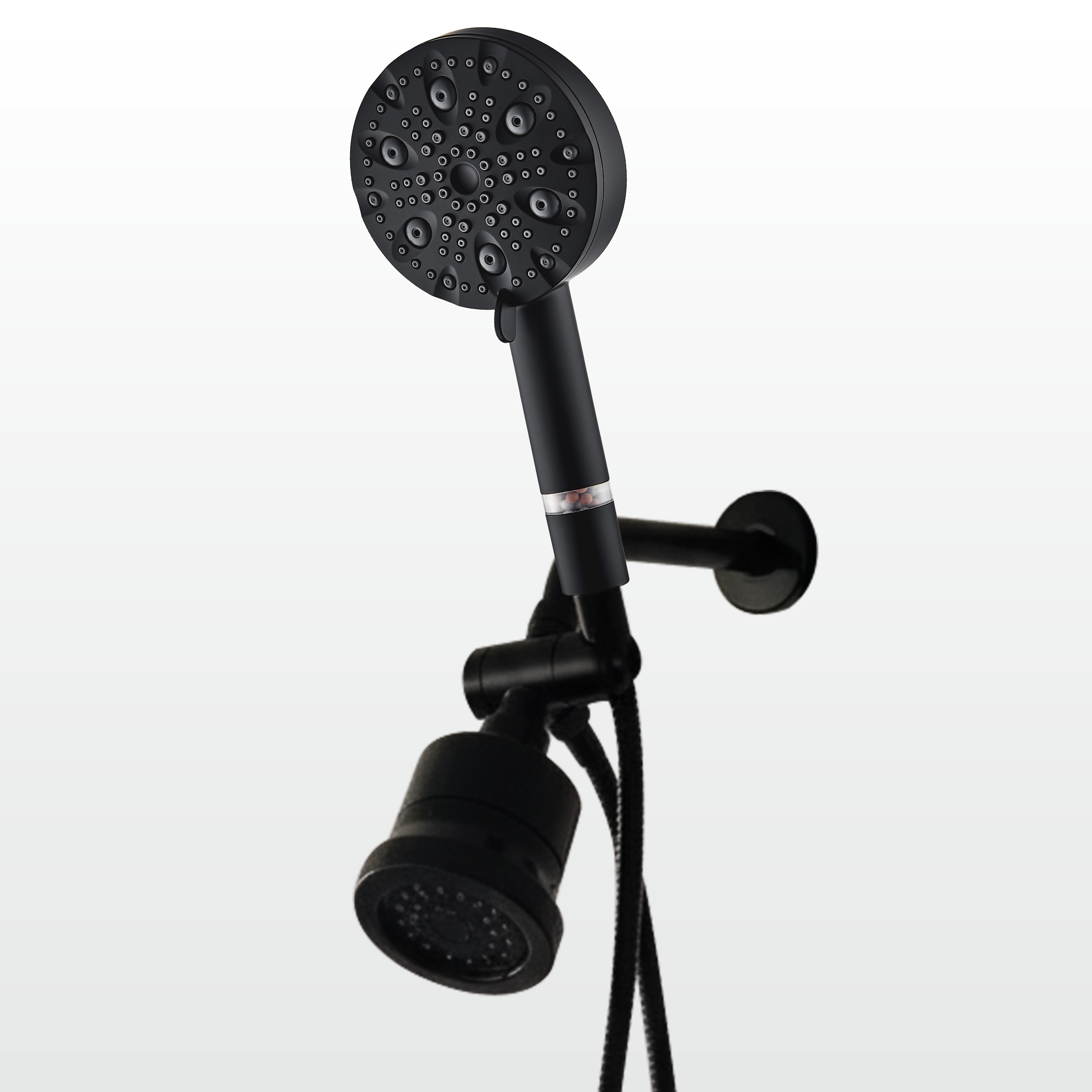 Portátil de luxo com 9 modos &amp; Chuveiro de parede combinado com kit de filtragem