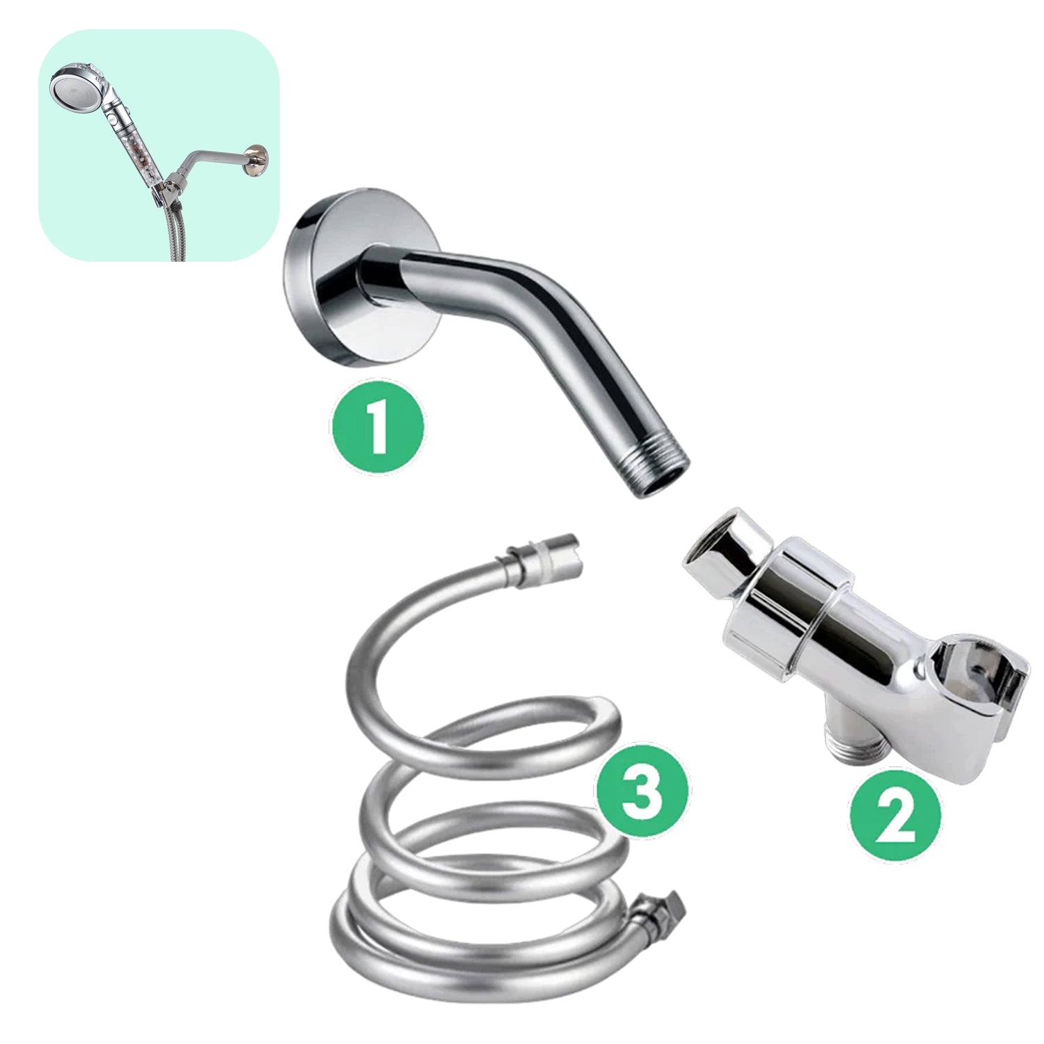 Kit de instalação de parede - Chrome
