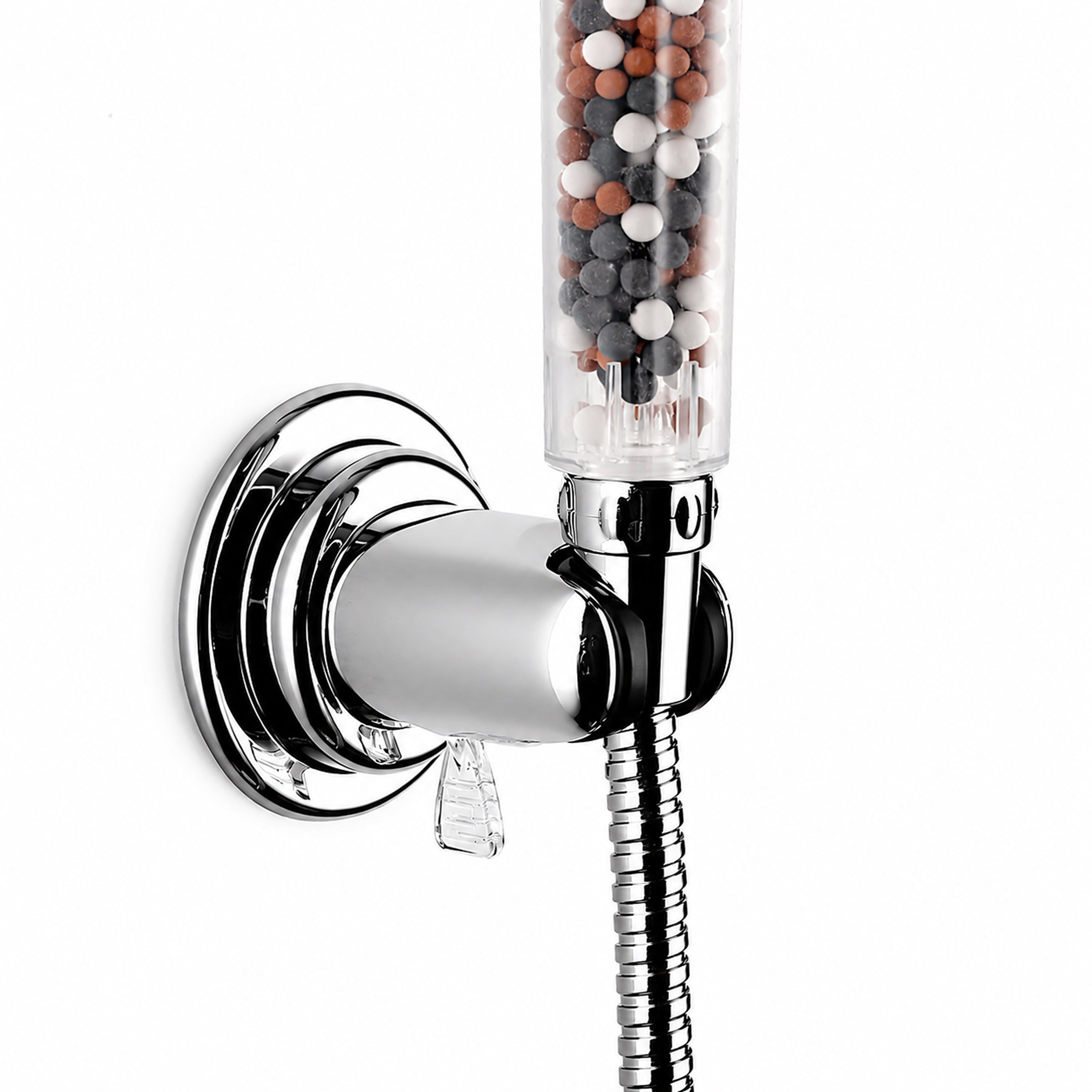 Support pommeau de douche à ventouse réglable chromé